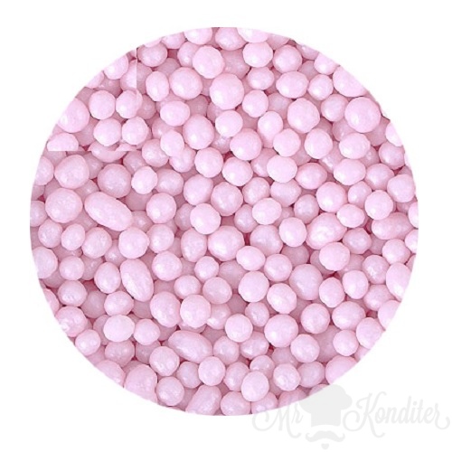Жемчуг розовый перламутр 4-6 мм 100 гр