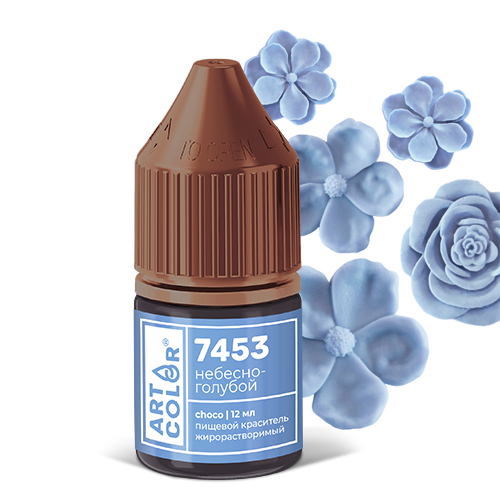 Краситель пищевой гелевый жирорастворимый Art Color сhoco небесно-голубой 12 мл