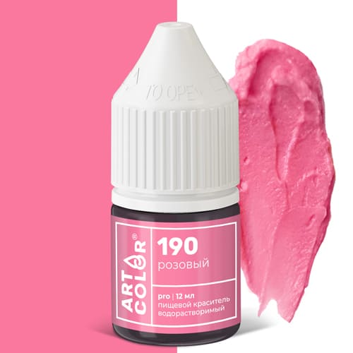 Краситель пищевой гелевый водорастворимый Art Color Pro розовый 12 мл