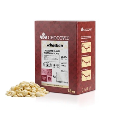 Шоколад белый Chocovic Sebastian 34,6% 500 гр