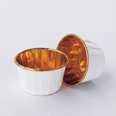 Форма Маффин 50х40 белый/золото 50 шт