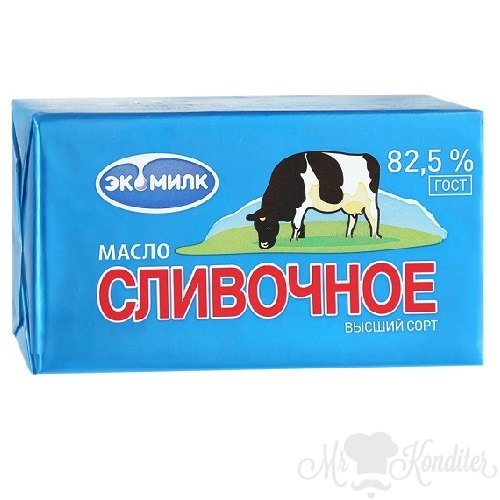 Масло сливочное Экомилк 82,5% 450 гр