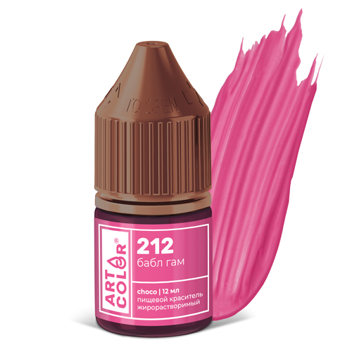Краситель пищевой гелевый жирорастворимый Art Color сhoco бабл гам 12 мл