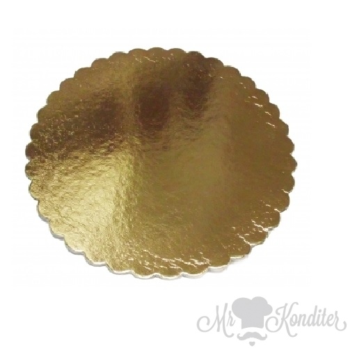 Подложка фигурная золото усиленная 3 мм d 26 см