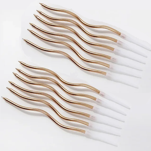 Набор свечей для торта Волна 15 см Бронза 12 шт Набор свечей для торта Волна 15 см Бронза 12 шт