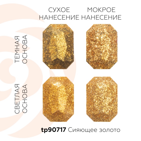 Сухие пищевые блестки глиттер Сияющее золото 5 г