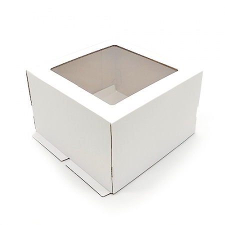 Коробка для торта с окном Гофрокартон 35х35х25 см