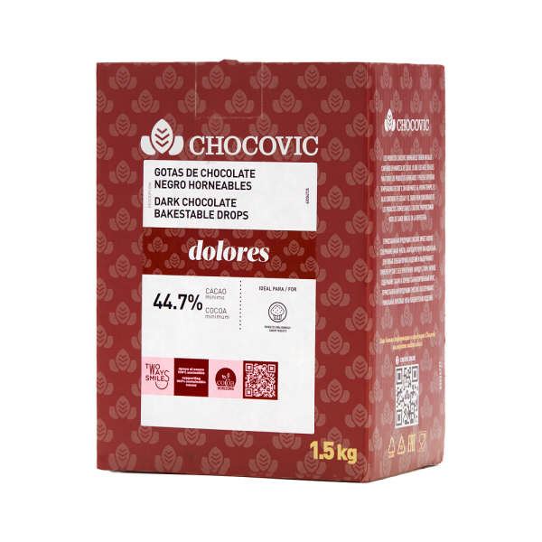Шоколадные капли темные термостабильные Chocovic Dolores 44,7% 100 г