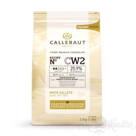 Шоколад белый 25,9% Callebaut 500 гр