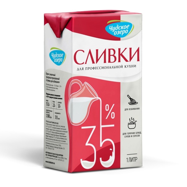 Сливки Чудское озеро 35% 1 л