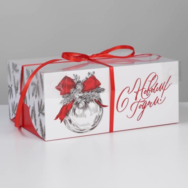 Упаковка на 6 капкейков Серебро 23х16х10 см