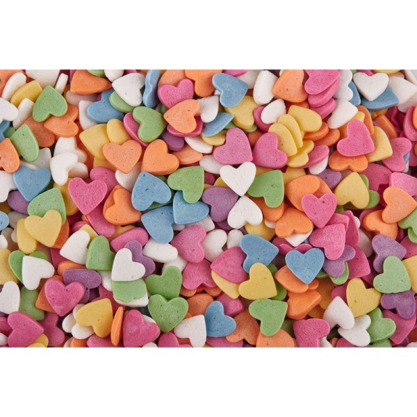 Сердечки разноцветные 100 гр