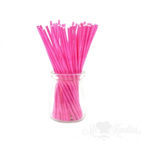 Палочки для кейк-попсов розовые 10 см 50 шт