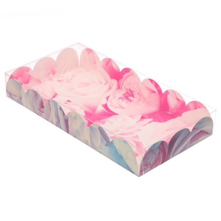 Коробка для печенья Пионы 21х10,5х3 см