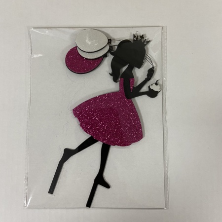 Топпер Девочка в платье с шарами