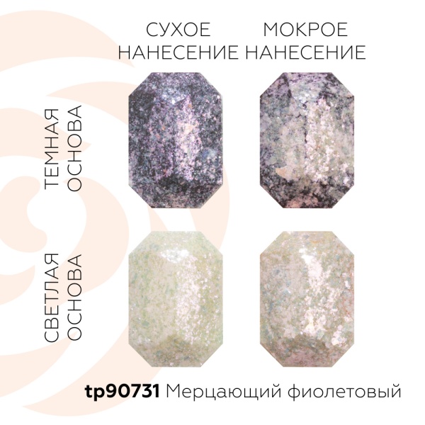Сухие пищевые блестки глиттер Мерцающий фиолетовый 5 г