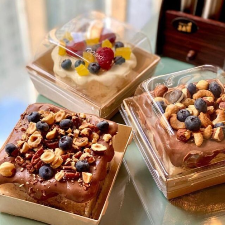 Упаковка с пластиковым куполом Eco Smart Pack 550 дно 11х11 см, высота 8,5 см