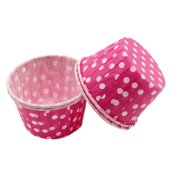 Форма Маффин 50х40 розовый в горох 50 шт