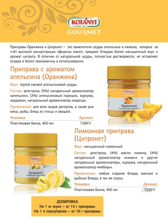 лимонная приправа цитронет kotanyi 213 гр