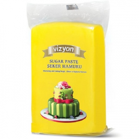 Сахарная мастика Polen Vizyon желтая 1 кг