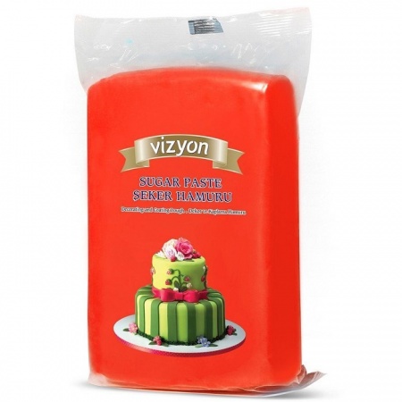 Сахарная мастика Polen Vizyon красная 0,5 кг