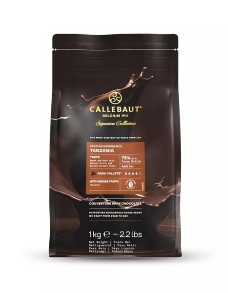 Шоколад темный Tanzania 75% Callebaut 1 кг