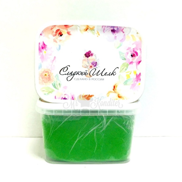 Мастика Сладкий шелк травянисто-зеленая 500 гр