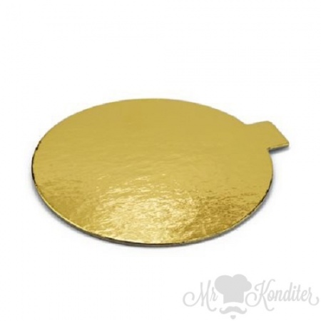 Подложка c держателем золото 0,8 мм d 9 см