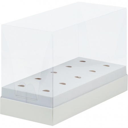 Коробка для кейк-попсов с пластиковой крышкой белая