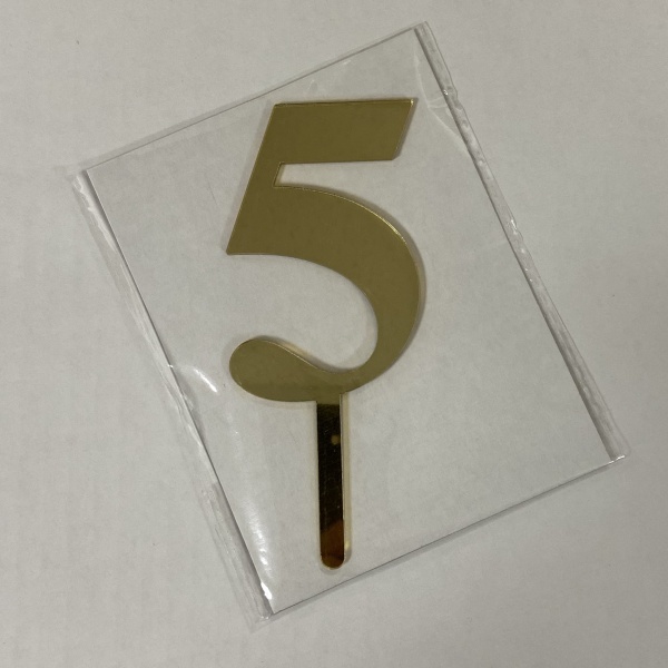 Топпер акриловый Цифра 5