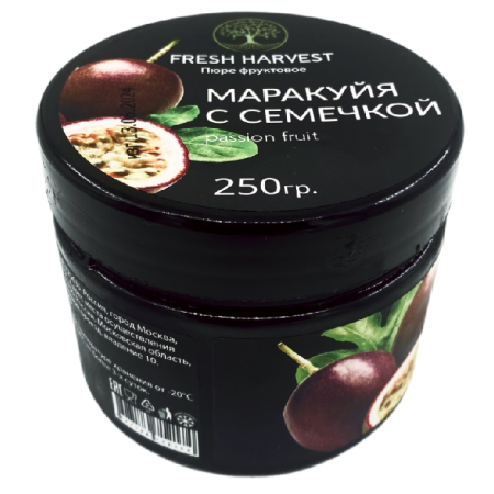 пюре замороженное маракуйя с косточкой fresh harvest 250 г