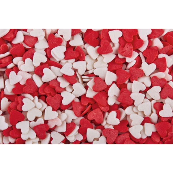 Сердечки Красно-белые 750 гр