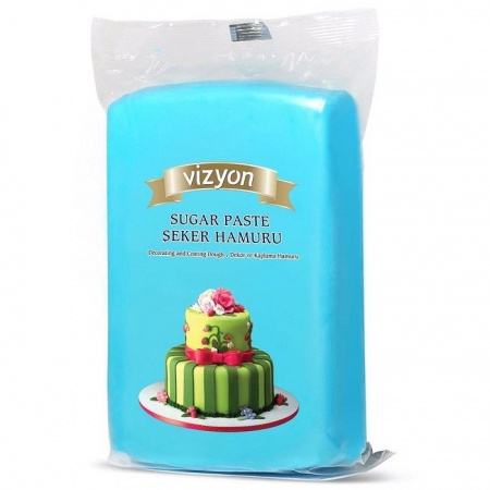 Сахарная мастика Polen Vizyon голубая 1 кг