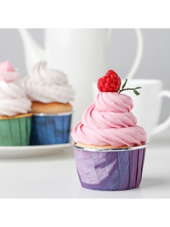 Форма Маффин 50х40 фактура камня/золото/серебро 50 шт