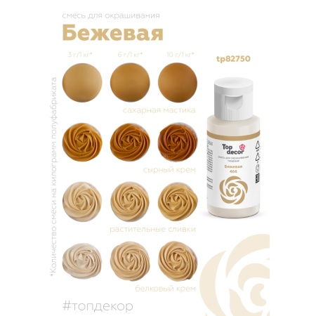 Жидкий краситель Топ продукт бежевый 30 гр