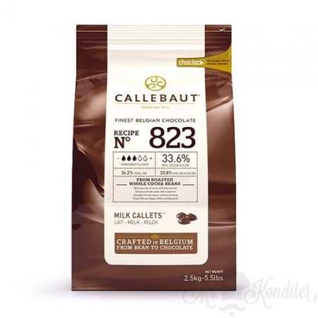 Шоколад молочный 33,6% Callebaut 2,5 кг