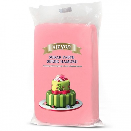 Сахарная мастика Polen Vizyon розовая 0,5 кг