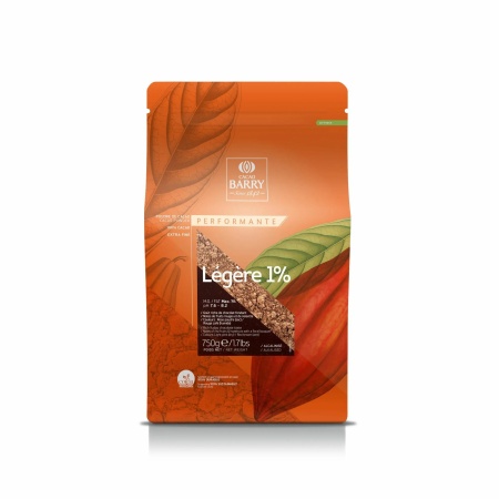 Обезжиренный какао порошок LEGERE 1% Cacao Barry 750г