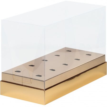 Коробка для кейк-попсов с пластиковой крышкой золото