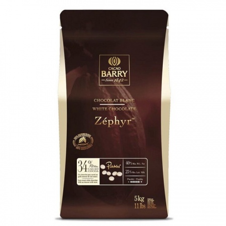 Шоколадный кувертюр белый Cacao Barry Zephyr 34% 5 кг