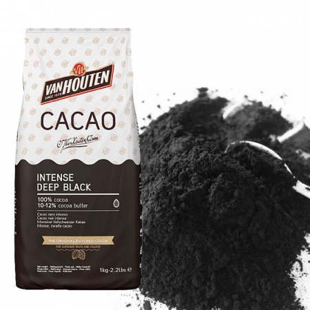Черный какао-порошок Van Houten Intense Deep Black 200 гр