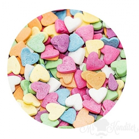Сердечки разноцветные 750 гр