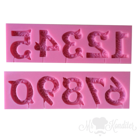 Молд силиконовый Цифры 2 части