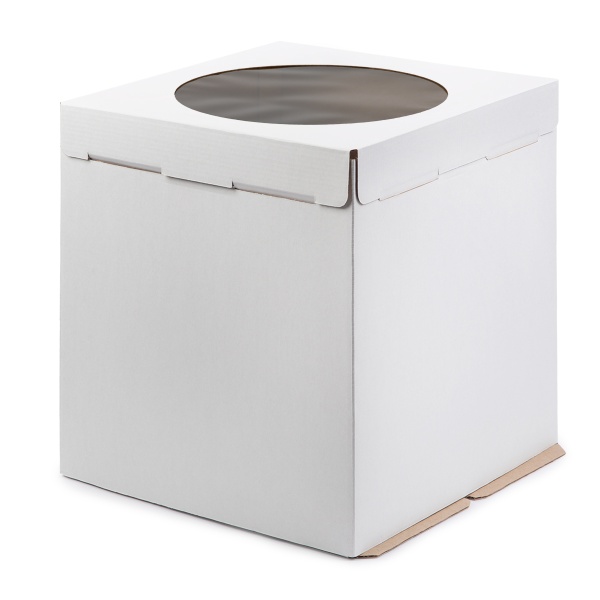 Коробка для торта с окном Гофрокартон 36х36х36 см