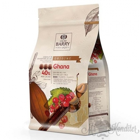 Шоколад молочный CACAO BARRY GHANA 40% 1 кг