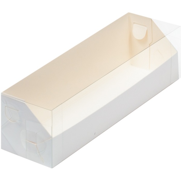Коробка для макарун с пластиковой крышкой 5,5х5,5х19 см