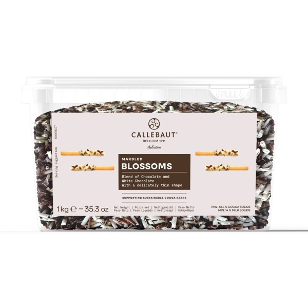 Шоколадная стружка мраморная Callebaut 1 кг