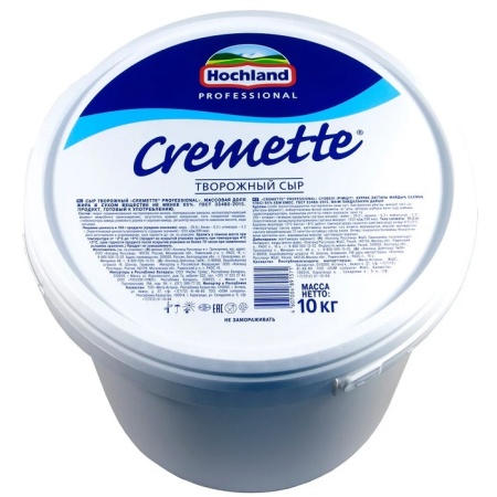 сыр креметте cremette professional 65% жирн 10 кг