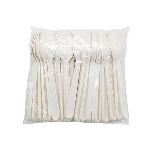 Ложка для десерта из кукурузного крахмала 125мм 50 шт