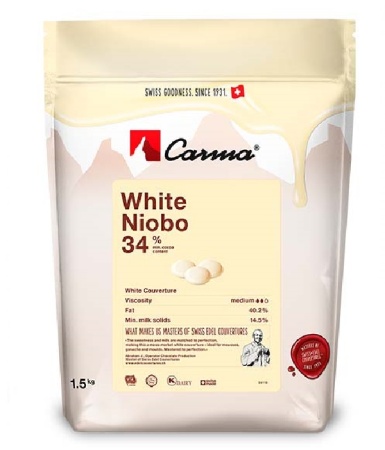 Шоколад белый Carma Niobo 34% 1,5 кг